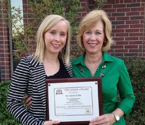 Mother-Daughter writing team with their award. 
