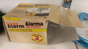used smoke alarm box